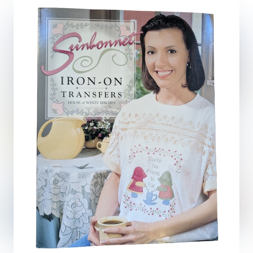 Vintage 90s Iron-On Transfer Book Sunbonnet Sue House Of White Birches Crafting